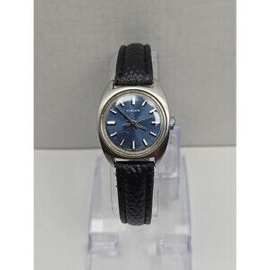 Vintage Turler Swiss Ladies Manual Wind Incabloc Watch Blue Dial 60s Runs